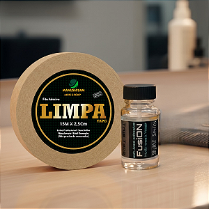 Kit Fixação Total - Cola Fusion Bond 40ml + Fita Adesiva Capilar Limpa Tape 15m x 2,5cm Para Próteses Capilares