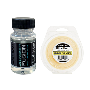 Cola Fusion Bond 40ml+ Fita Adesiva Ultra Hold 12m x 1.3cm Para Prótese Capilar
