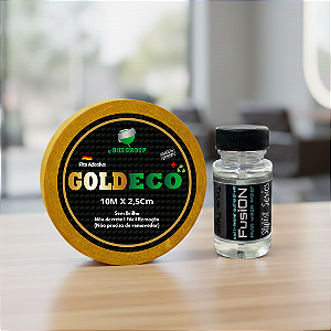 Kit Fixação Total - Fita Adesiva Gold Eco 10m x 2,5cm + Cola Fusion Bond True Tape
