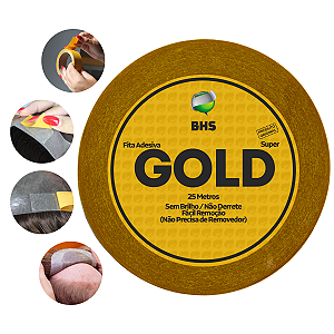 Fita Adesiva Gold Super 25 metros x 3,5 cm Para Prótese Capilar Original l Não Derrete