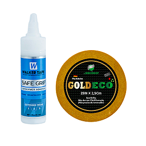 Kit Manutenção Cola Safe Grip Walkertape + Fita Gold Eco 25m x 2,5