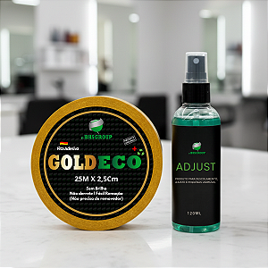 Kit Limpa Fácil - Fita Adesiva Goldeco 25m x 2,5cm + Removedor Adjust 120ml