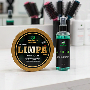 Kit Limpa Fácil - Fita Adesiva Limpa Tape 20 MTS x 1POL + Removedor Adjust 120 ML