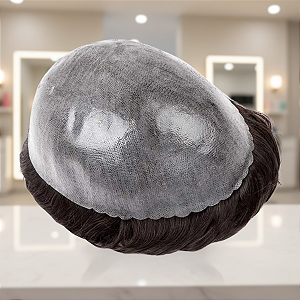 Prótese Capilar Base Micropele #1B65 Castanho Escuro 65%Grisalho 20X25cm