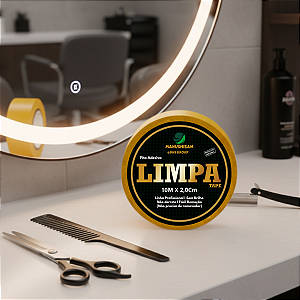 Fita Dupla Face Amarela Limpa Tape Para Próteses E Perucas 10m x 2,0cm