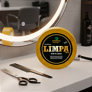 Fita Adesiva Capilar Limpa Tape 50m x 2,0cm Para Próteses E Perucas Não Derrete