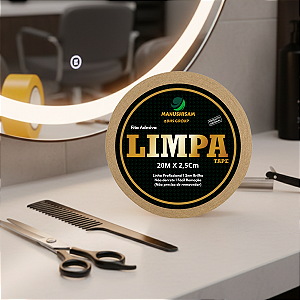 Fita Adesiva Capilar Limpa Tape 20m x 2,5cm Não Derrete Dupla Face