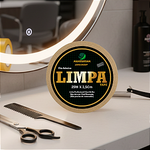Fita Adesiva Para Próteses E Perucas Limpa Tape 25m x 2,5cm Dupla Face