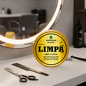 Fita Adesiva Para Próteses E Perucas Limpa Tape 10m x 3,5cm Dupla Face