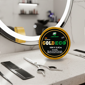 Fita Adesiva Capilar Dupla Face Goldeco Original P/ Próteses E Perucas Não Derrete 10m x 2.0cm