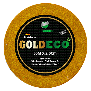 Fita Adesiva Dupla Face Em Gel BHS P/ Próteses Capilares E Perucas Gold Eco 50m x 2.0cm Não Derrete