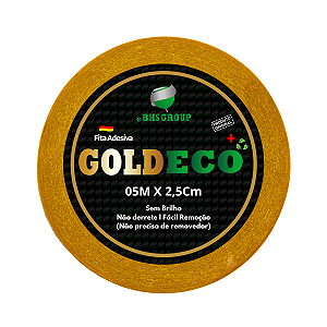 Fita Adesiva Capilar Dupla Face Gold Eco Para Próteses Capilares E Perucas 5m x 2,5cm Não Derrete