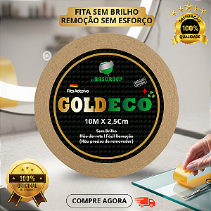 Fita Adesiva Dupla Face Goldeco 10m x 2,5cm Prótese Capilar
