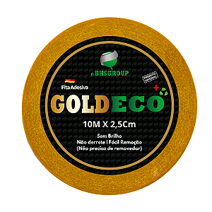 Fita Adesiva Em Gel Dupla Face Não Derrete Gold Eco 10m x 2,5cm Para Perucas E Próteses Capilares