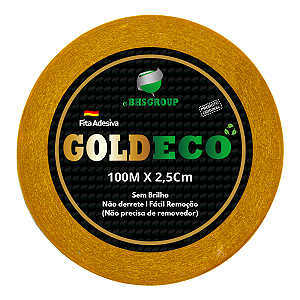 Fita Adesiva Gold Eco 100m x 2,5cm Não Derrete Para Perucas E Próteses Capilares