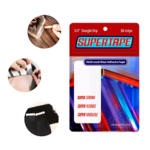 Fita Adesiva Super Tape 36 unidades x 1,9 cm Tiras Prótese Capilar Peruca