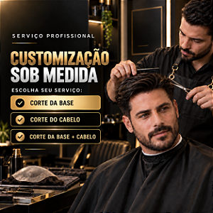 Serviço de Customização- Corte da Base Sob Medida Prótese Capilar