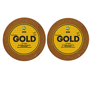 Kit - Fitas Amarelas Adesivas Gold Super 25 Metros X 3.5 cm 2 Unidades