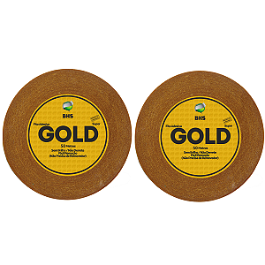 Kit - Fitas Amarelas Adesivas Gold Super 50 Metros X 3.5 cm 2 Unidades