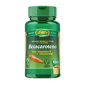 Betacaroteno Unilife 500mg 60 Cápsulas