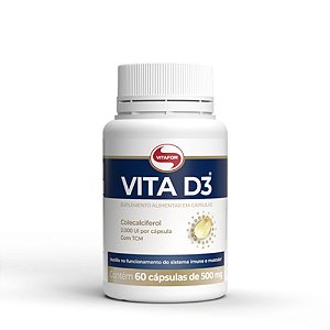Vitamina D3 Vitafor 500mg 60 Cápsulas