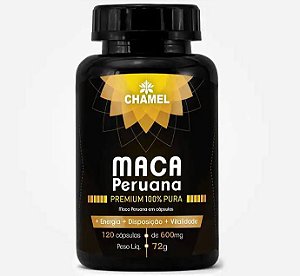 Maca Peruana Chamel 600mg 120 Cápsulas