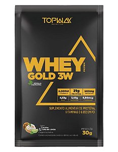 Whey Gold 3W Cookies e Torta de Limao Topway Sache 30g