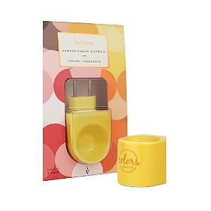 Aromatizador Eletrico Porcelana Amarelo Via Aroma Bivolt