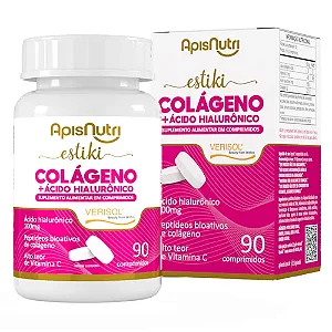Colageno Verisol + Acido Hialuronico Estiki Apisnutri 90 Comp