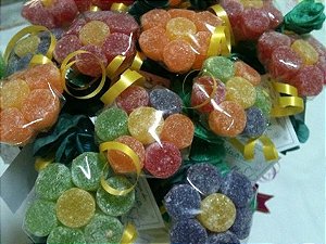 Flores feito com bala de goma
