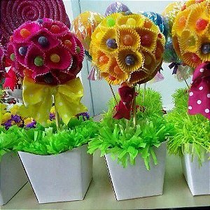 Árvores  e Cones com bala de goma