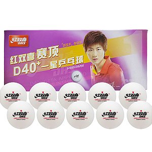 10 Bolas Ping Pong DHS 1 Estrela D40+ New Material Pro Ittf