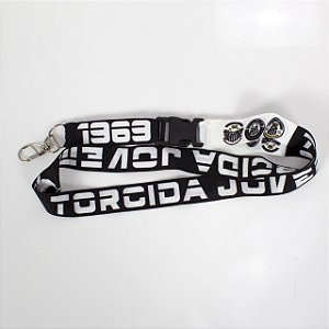 Cordão Torcida Jovem Santos Preto Letra Cortada Oficial
