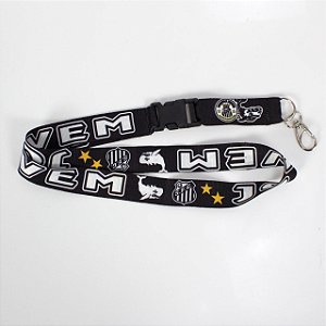 Cordão Torcida Jovem Santos Preto Oficial