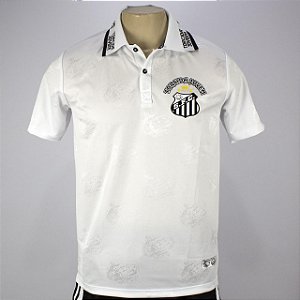 Camisa Polo Torcida Jovem Santos Tradicional Marca D'água Oficial - Exclusivo Sócio TJ