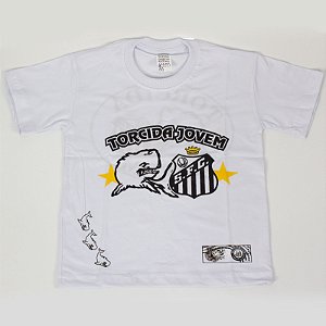 Camiseta Torcida Jovem Santos 3 Baleias Infantil Oficial