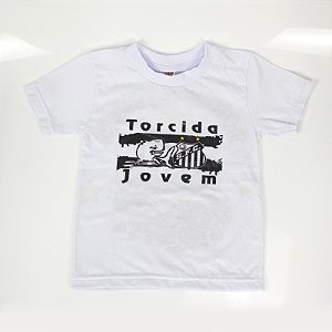 Camiseta Torcida Jovem Santos Baleia Com Símbolo Infantil Oficial