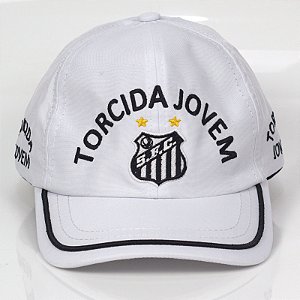 Boné Torcida Jovem Santos Listra Preta na Aba Oficial