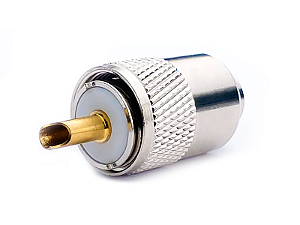 CONECTOR UHF MACHO SOLDA PARA CABO RG/RGC 213 COM REDUTOR PARA CABO RG 58