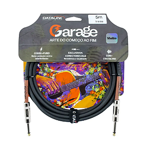 CABO  GARAGE ACOUSTIC P/ VIOLÃO 0,30 mm² P10-P10 PRETO METAL