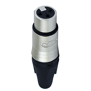 CONECTOR PARA SOM XLR(F) 3 POLOS XLR FÊMEA