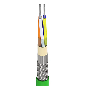 CABO DE REDE PROFINET FLEX TYPE B 2x2x22AWG PP 600V PVC ST1 VERDE ANTI-UV