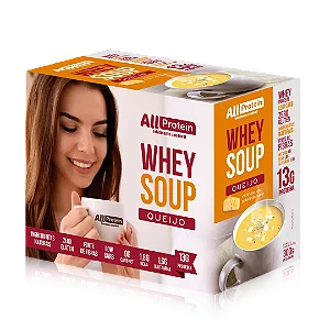 1 Caixa de Whey Soup Queijo All Protein 12 unidades de 25g - 300g