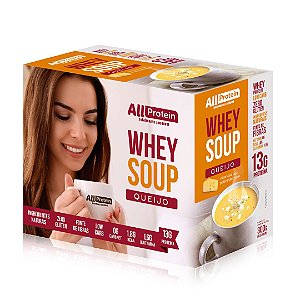 1 Caixa de Whey Soup Queijo All Protein 12 unidades de 25g - 300g