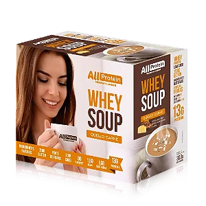 1 Caixa de Whey Soup Queijo e Carne All Protein 12 unidades de 25g - 300g