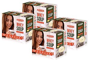 4 Caixas de Whey Soup Queijo, Cebola e Salsa All Protein 48 unidades de 25g - 1200g