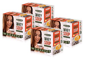 4 Caixas de Whey Soup Queijo, Tomate e Manjericão  All Protein 48 unidades de 25g - 1200g