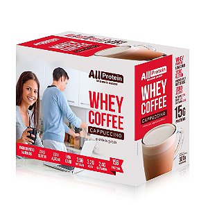 1 Caixa de Whey Coffee Cappuccino All Protein 12 unidades de 25g - 300g