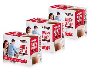 3 Caixas de Whey Coffee Cappuccino All Protein 36 unidades de 25g - 900g