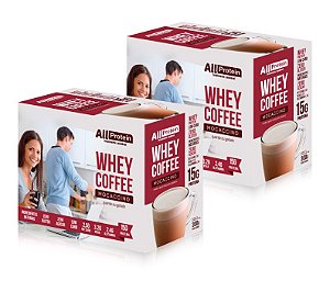 2 Caixas de Whey Coffee Zero Lactose Mocaccino All Protein - 24 unidades de 25g - 600g